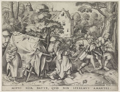 Dirty bride or the wedding of Mopsus and Nisa, engraved by Pieter van der Heyden, 1570 by Pieter The Elder after Brueghel